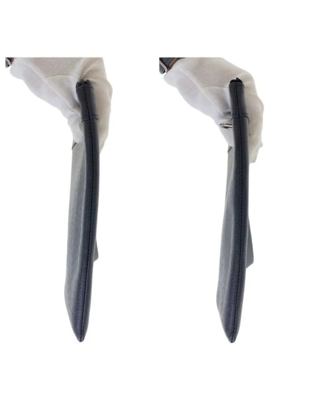 Louis Vuitton Taiga Pochette Apollo Black Silver Hardware Leather Clutch - Picture 5 of 9